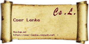 Cser Lenke névjegykártya