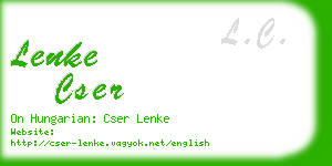lenke cser business card
